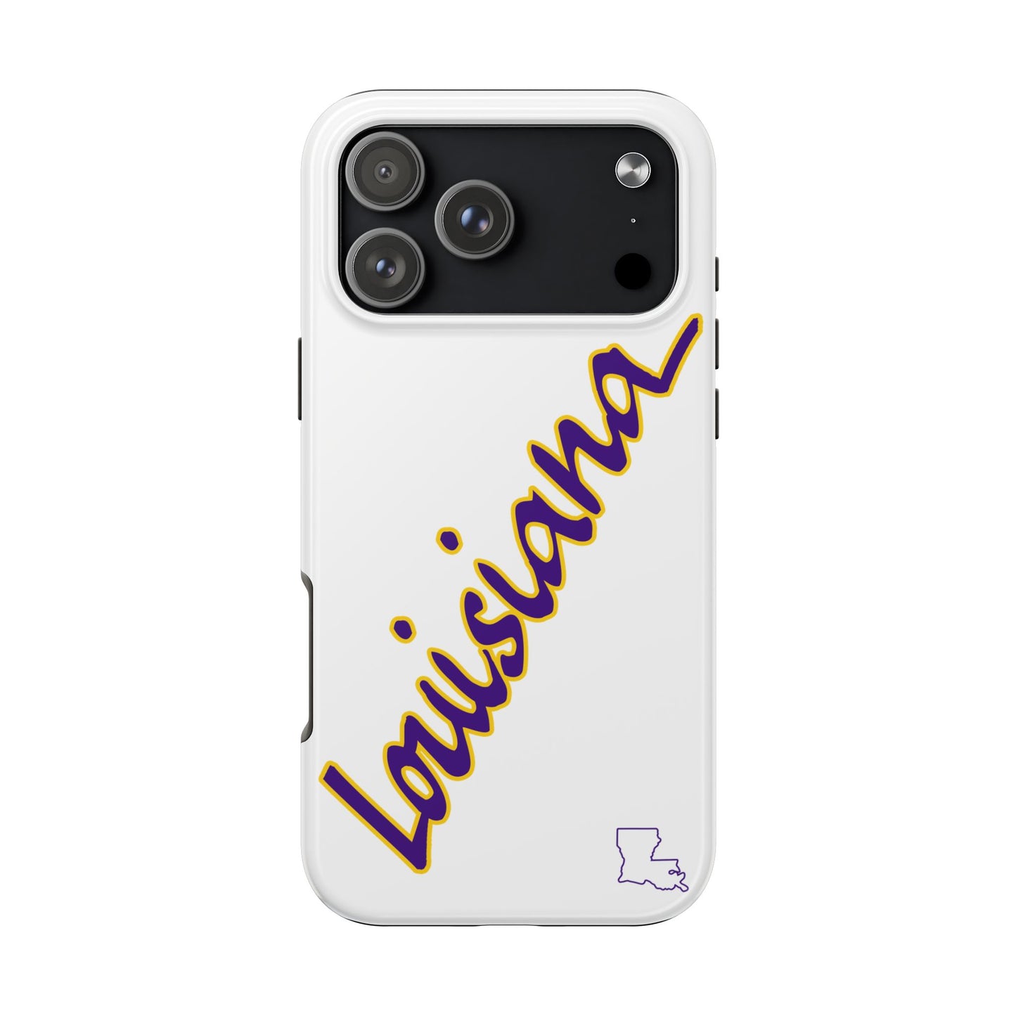 "Louisiana" White/Purple 2 Piece Phone Case