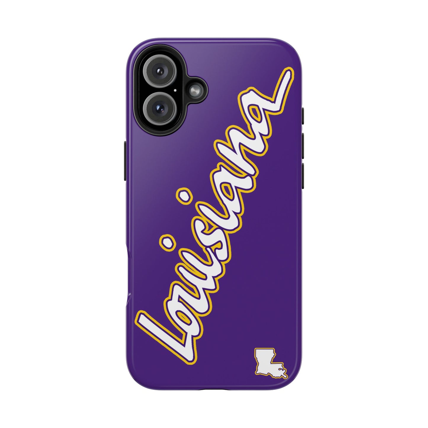 Louisiana 2 Piece Phone Case - Purple/White/Gold