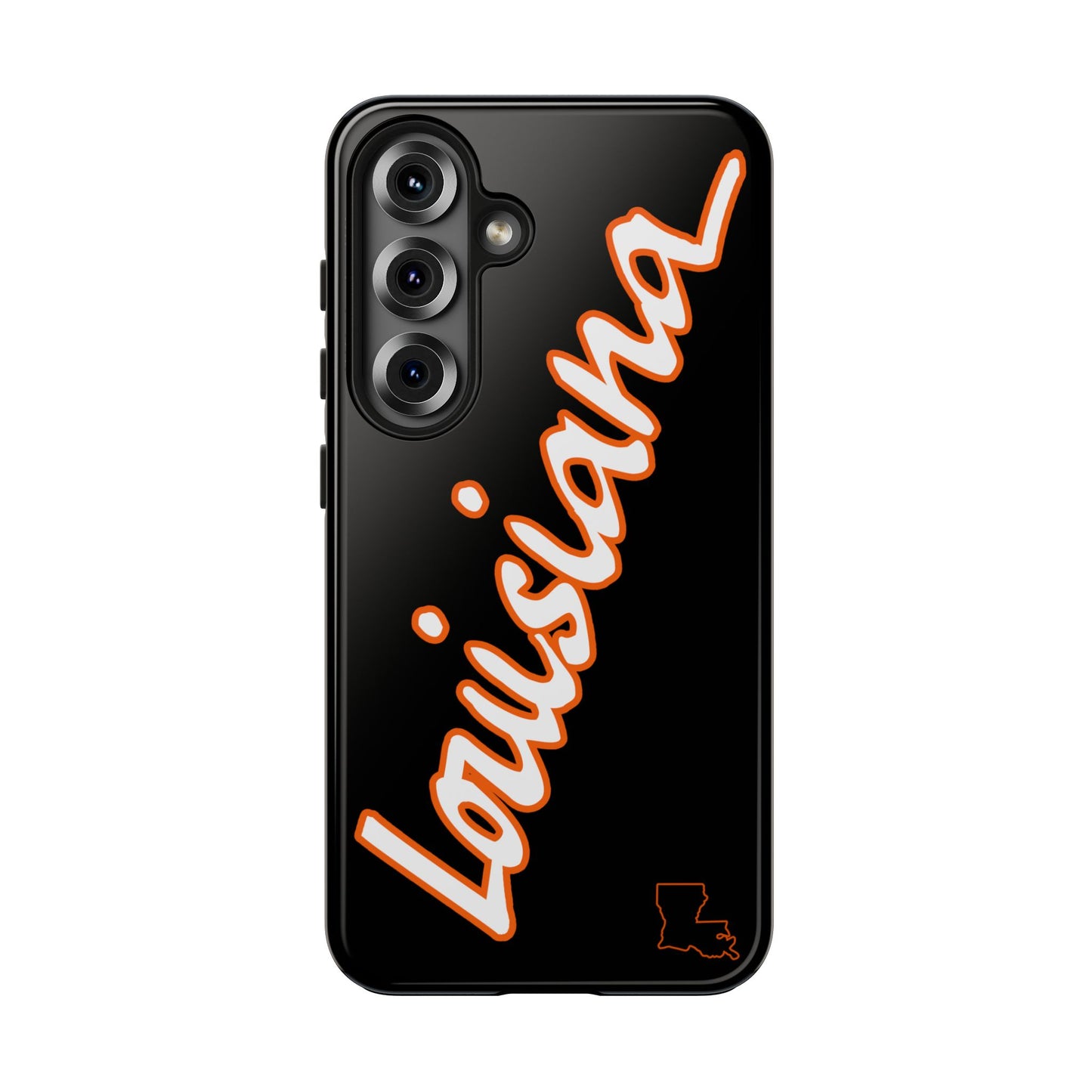 "Louisiana" Black/Orange 2 Piece Phone Case