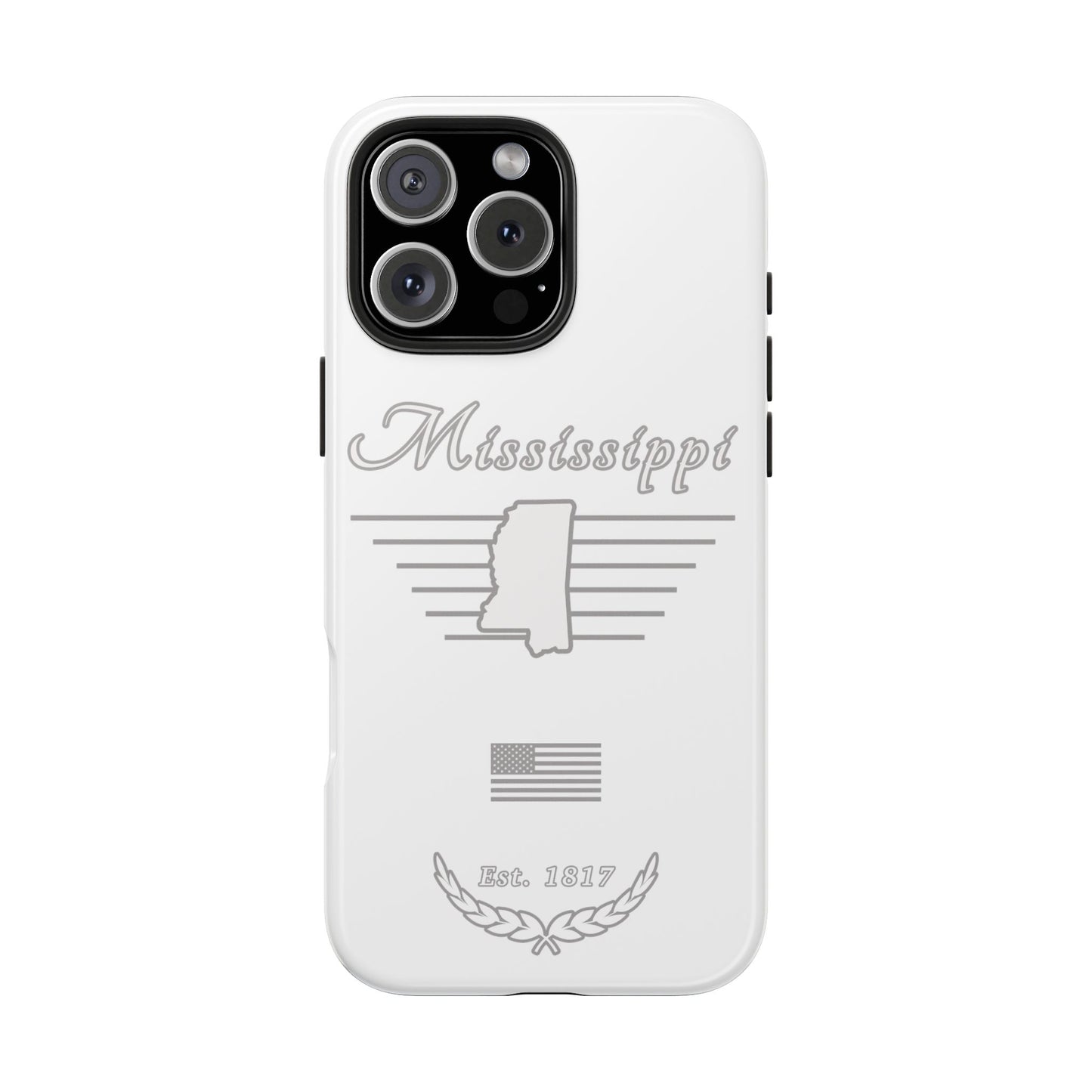 Mississippi "White Out" -  2 Piece Phone Case