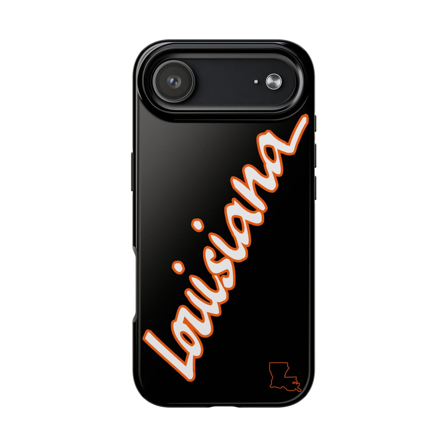 "Louisiana" Black/Orange 2 Piece Phone Case