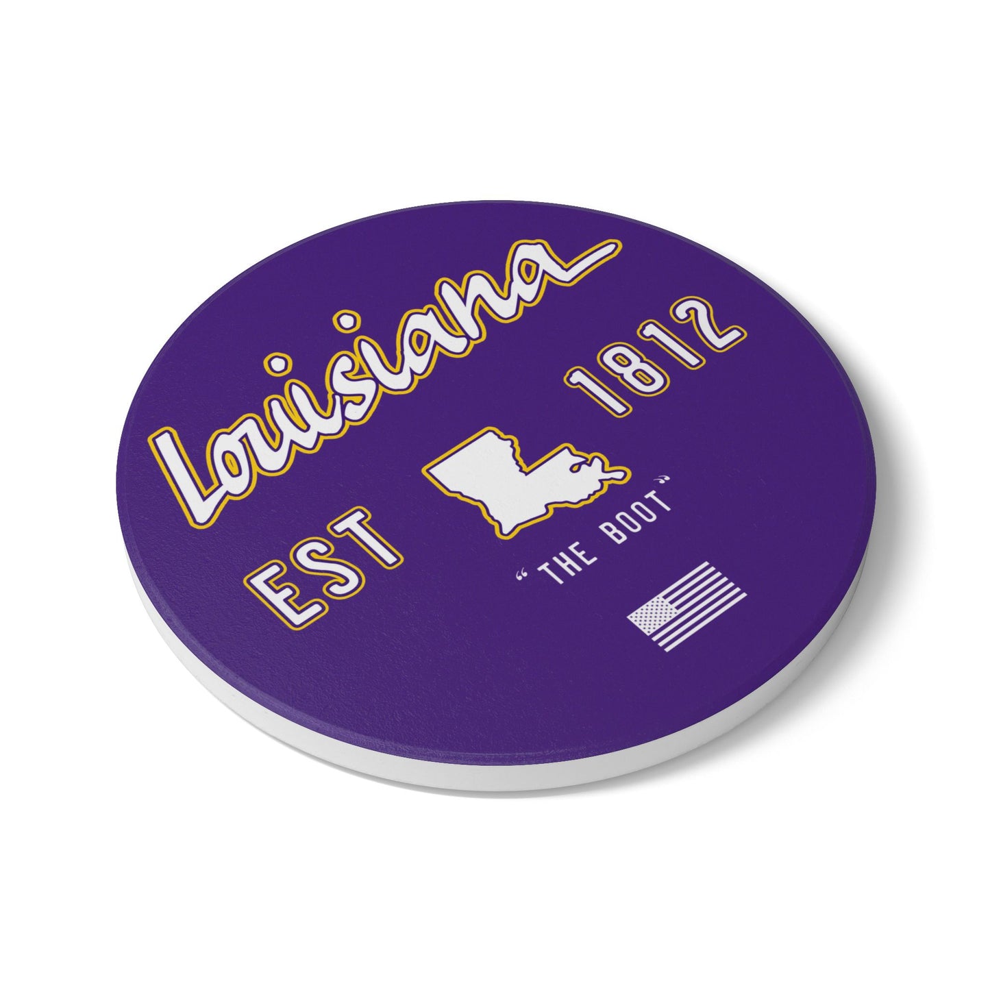 "The Boot" Est. 1812 Ceramic Coaster - Purple