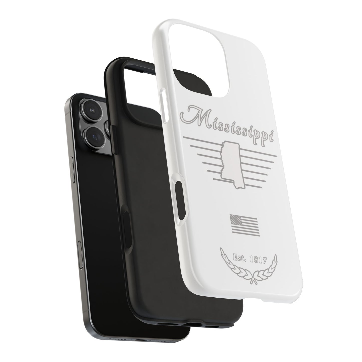 Mississippi "White Out" -  2 Piece Phone Case