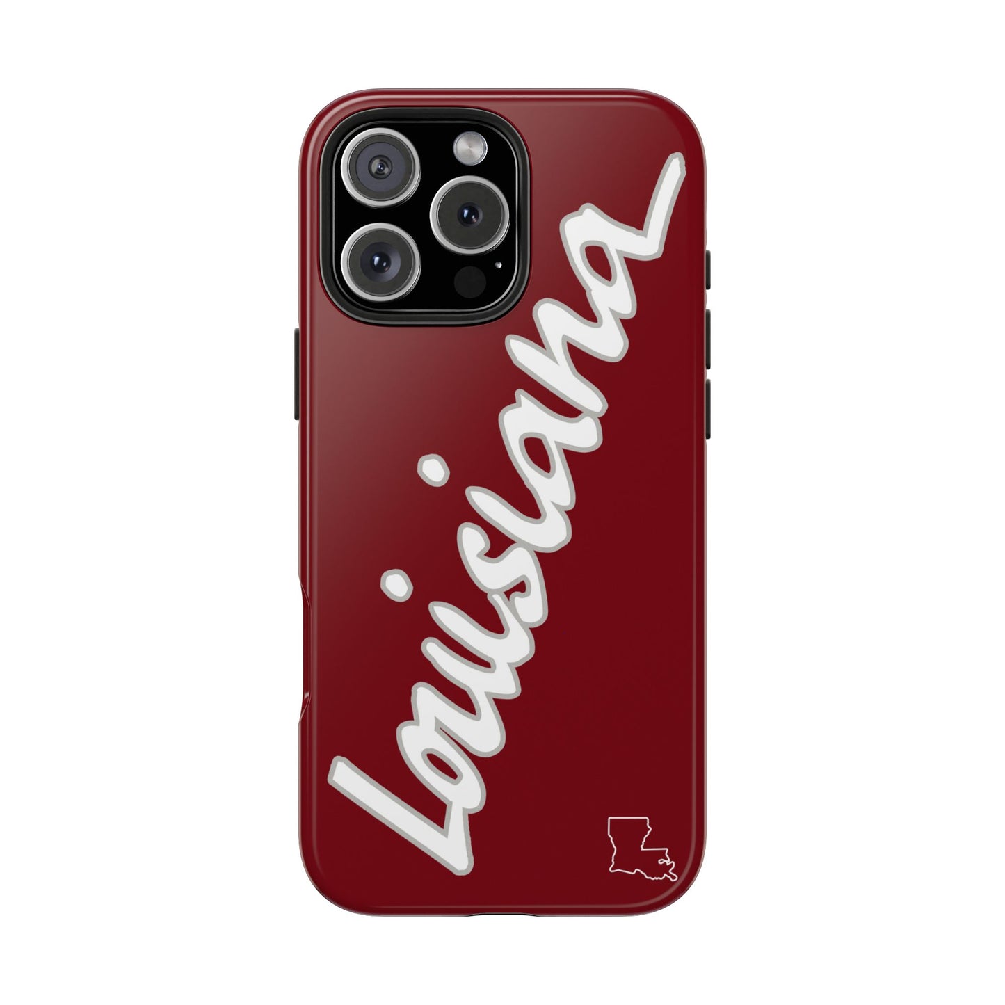 "Louisiana" Maroon/Grey 2 Piece Phone Case