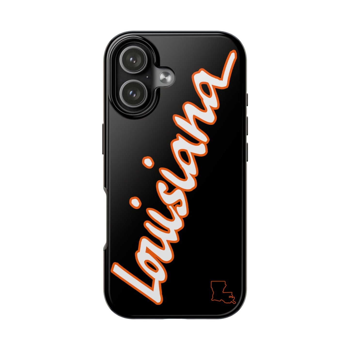 "Louisiana" Black/Orange 2 Piece Phone Case