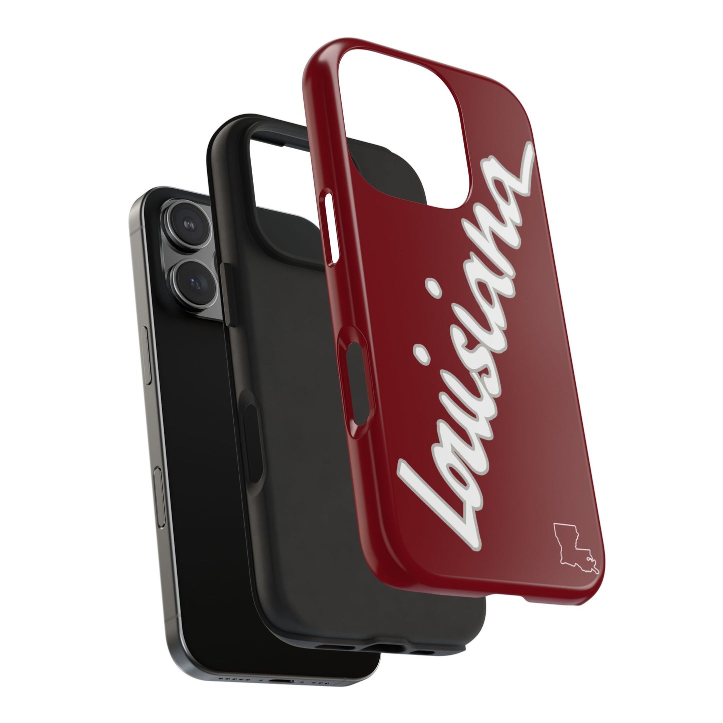 "Louisiana" Maroon/Grey 2 Piece Phone Case
