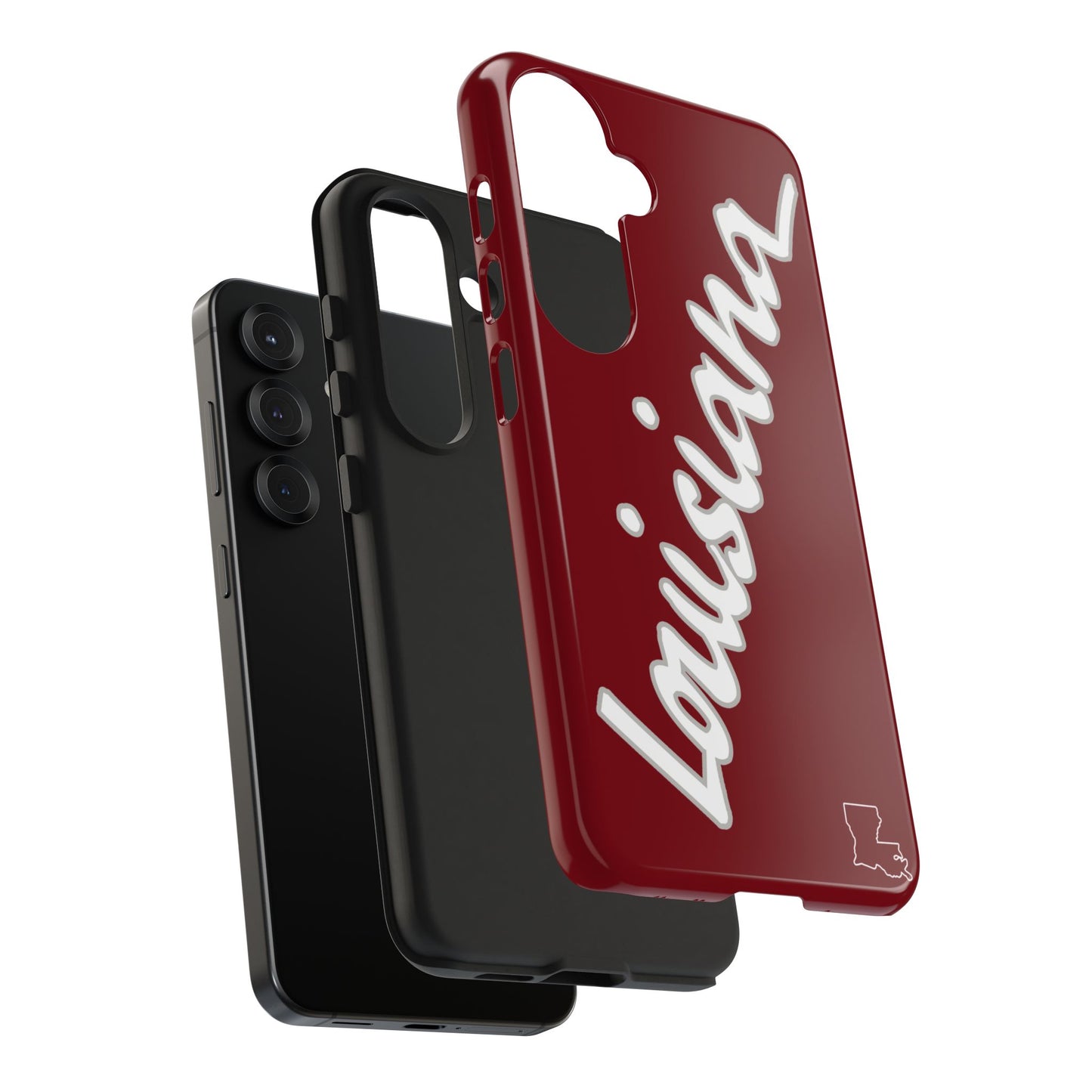 "Louisiana" Maroon/Grey 2 Piece Phone Case
