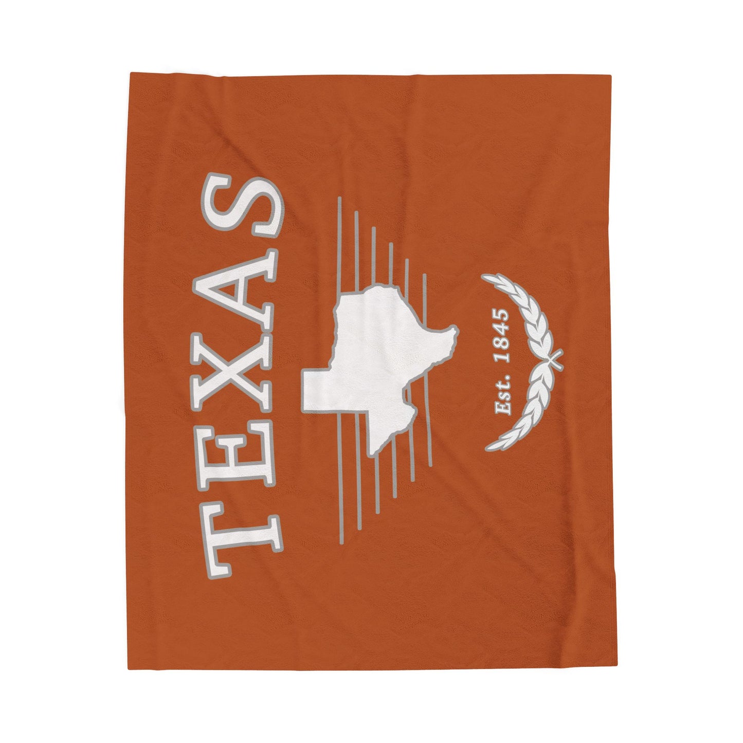 “Texas” Est.1845 Plush Blanket - Orange