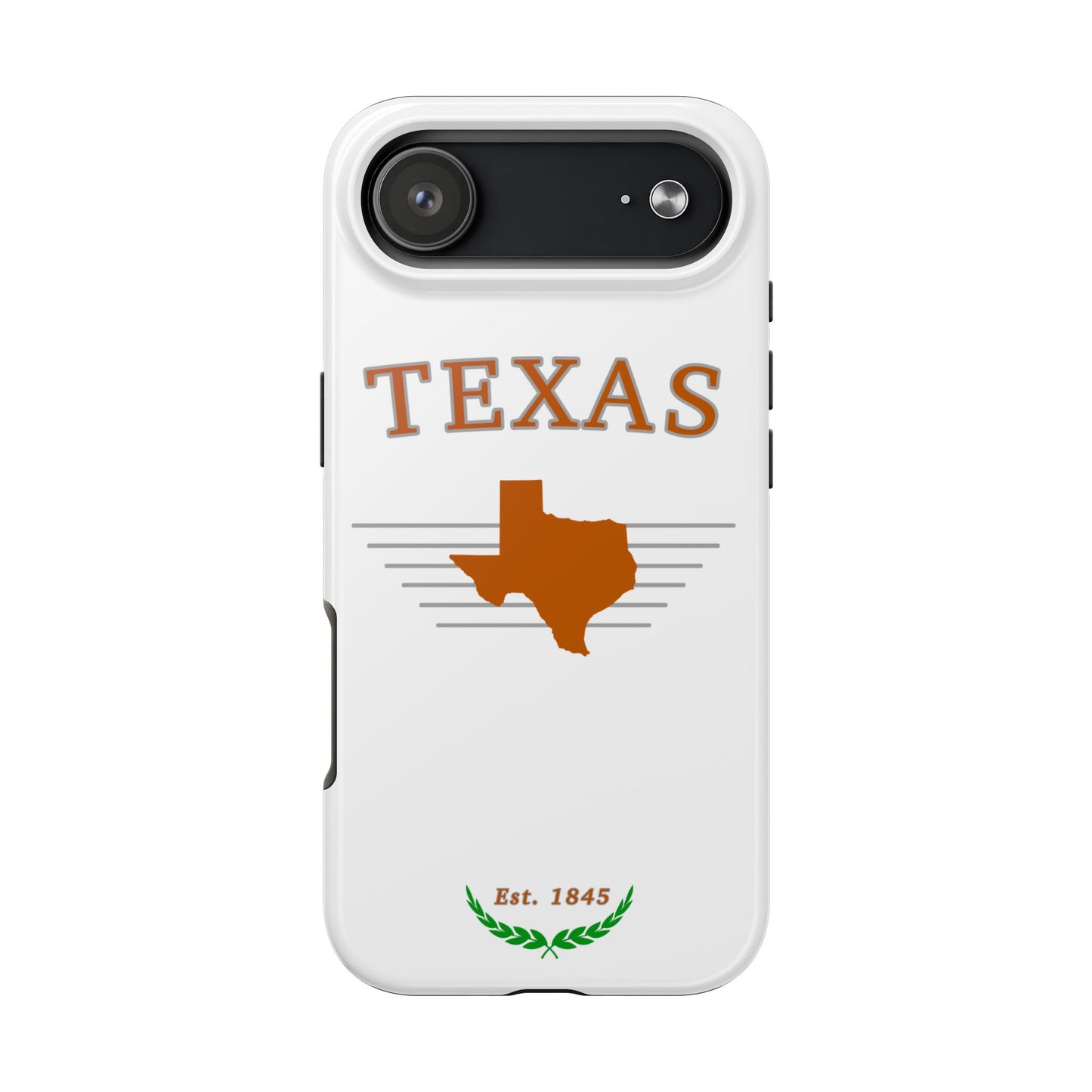 "Texas" Est. 1845 2 Piece Phone Case - White
