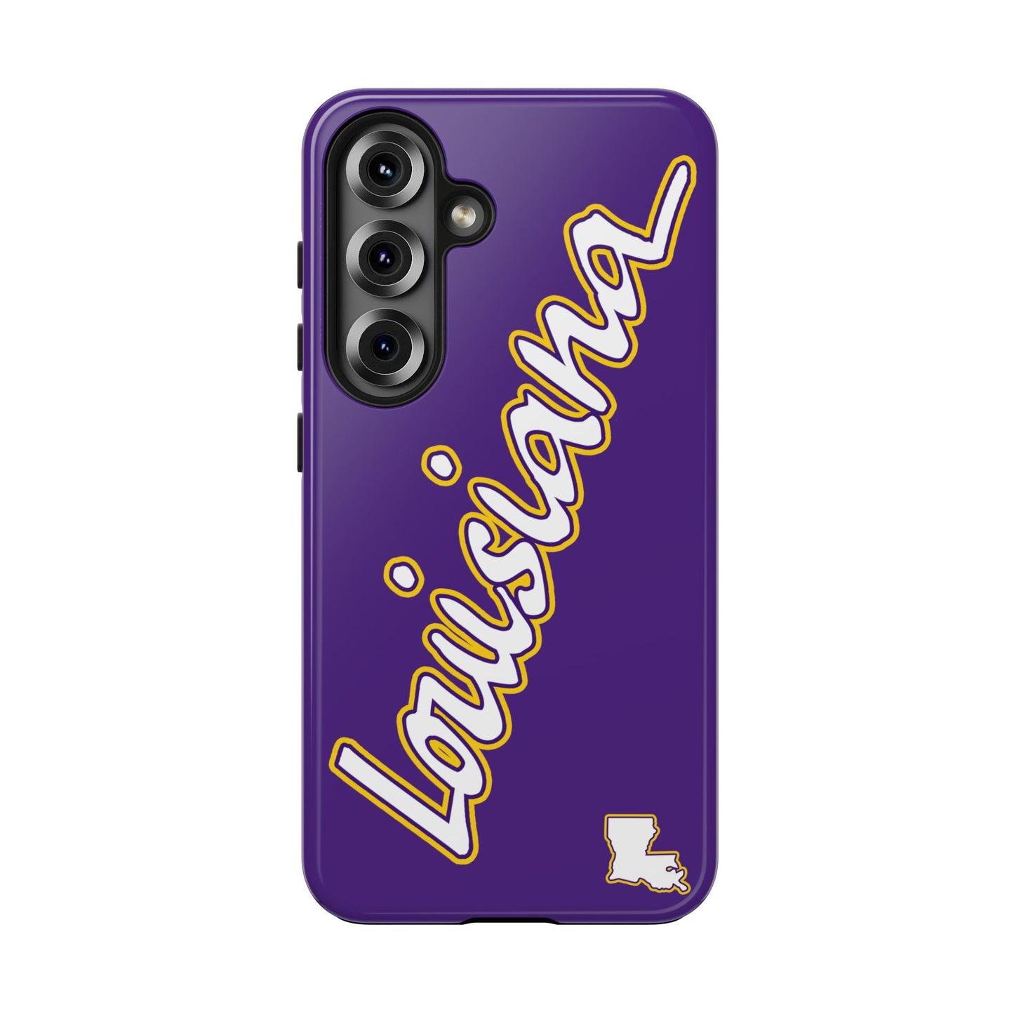 Louisiana 2 Piece Phone Case - Purple/White/Gold